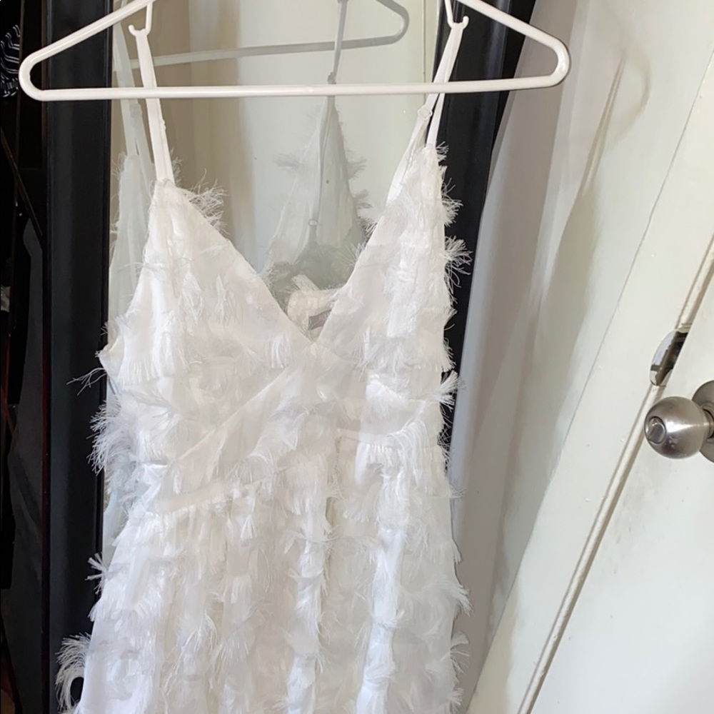 Ruffle White Dress ☁️🤍